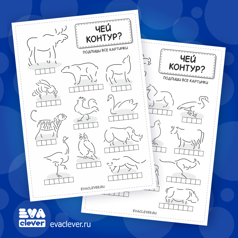 "Чей контур?". Задания для детей - изображение 1