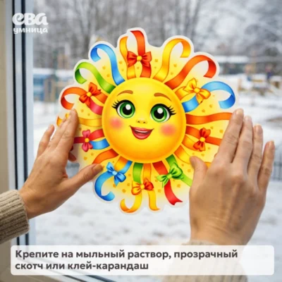 солнышко на масленицу украшение зала в детском саду